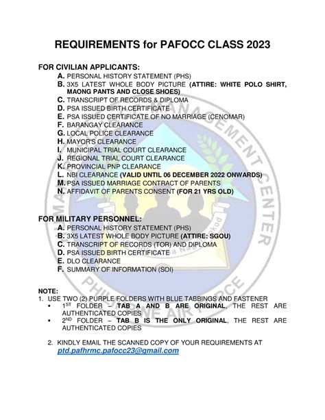 pafocs salary|PAFOCC Class 2023 Requirements .